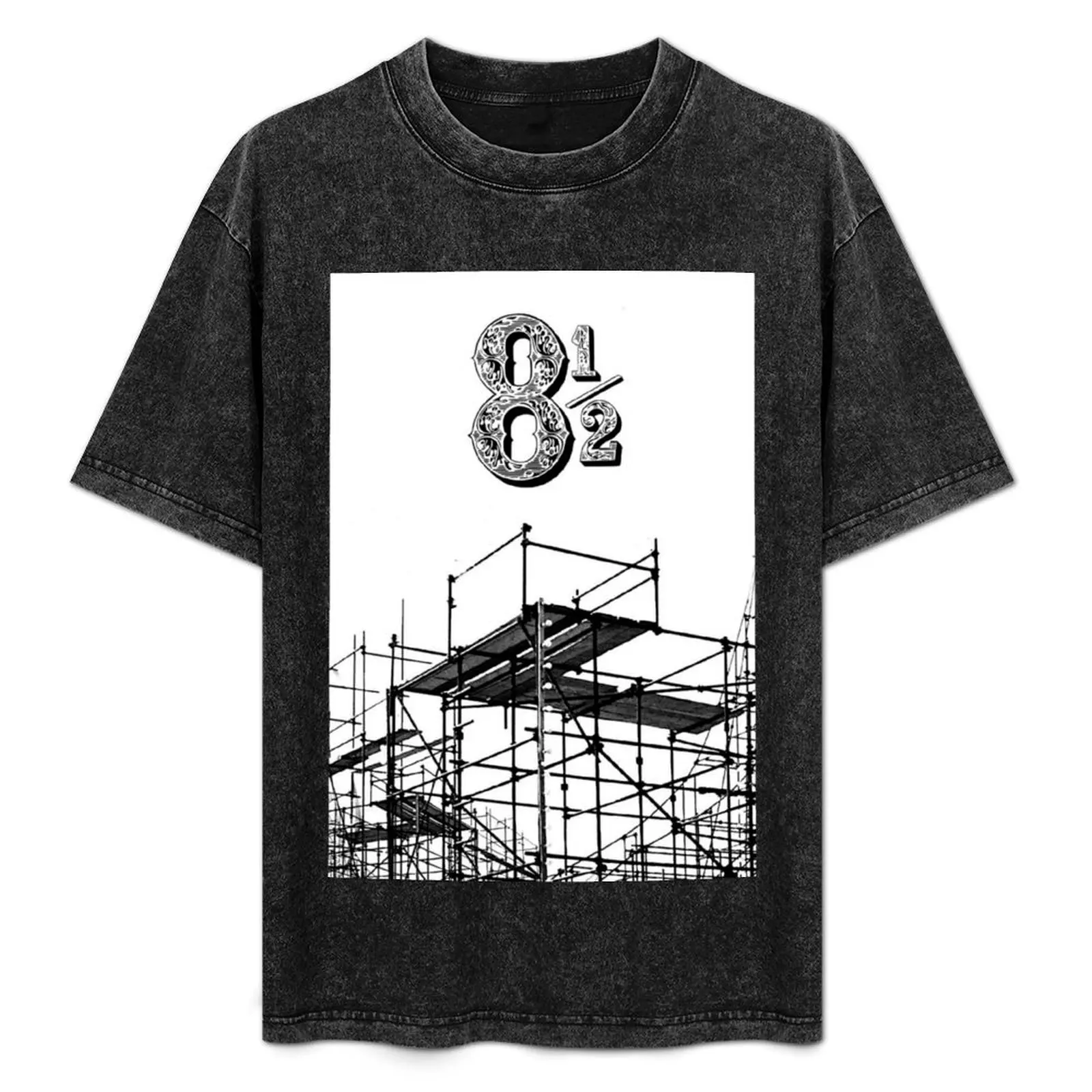 

8 and a half movie by Federico Fellini T-Shirt Summer Print Short Sleeve Tee