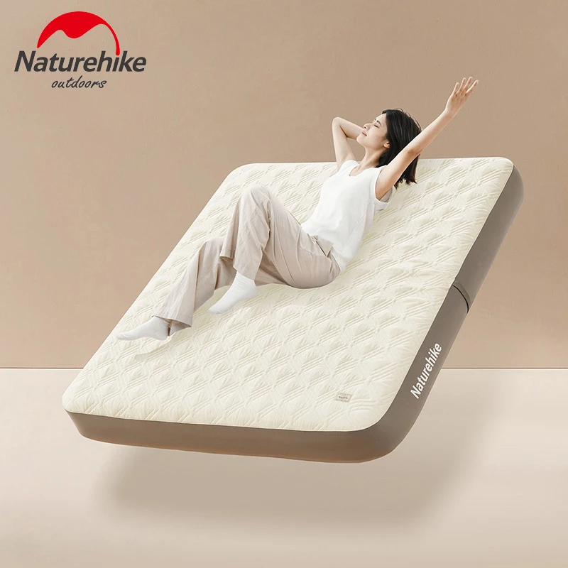 Naturehike Air Mattress Glamping Mats PVC Inflatable Sleeping Mattress Outdoors Camping Mat Mute Double Bed Cushion 25cm Height