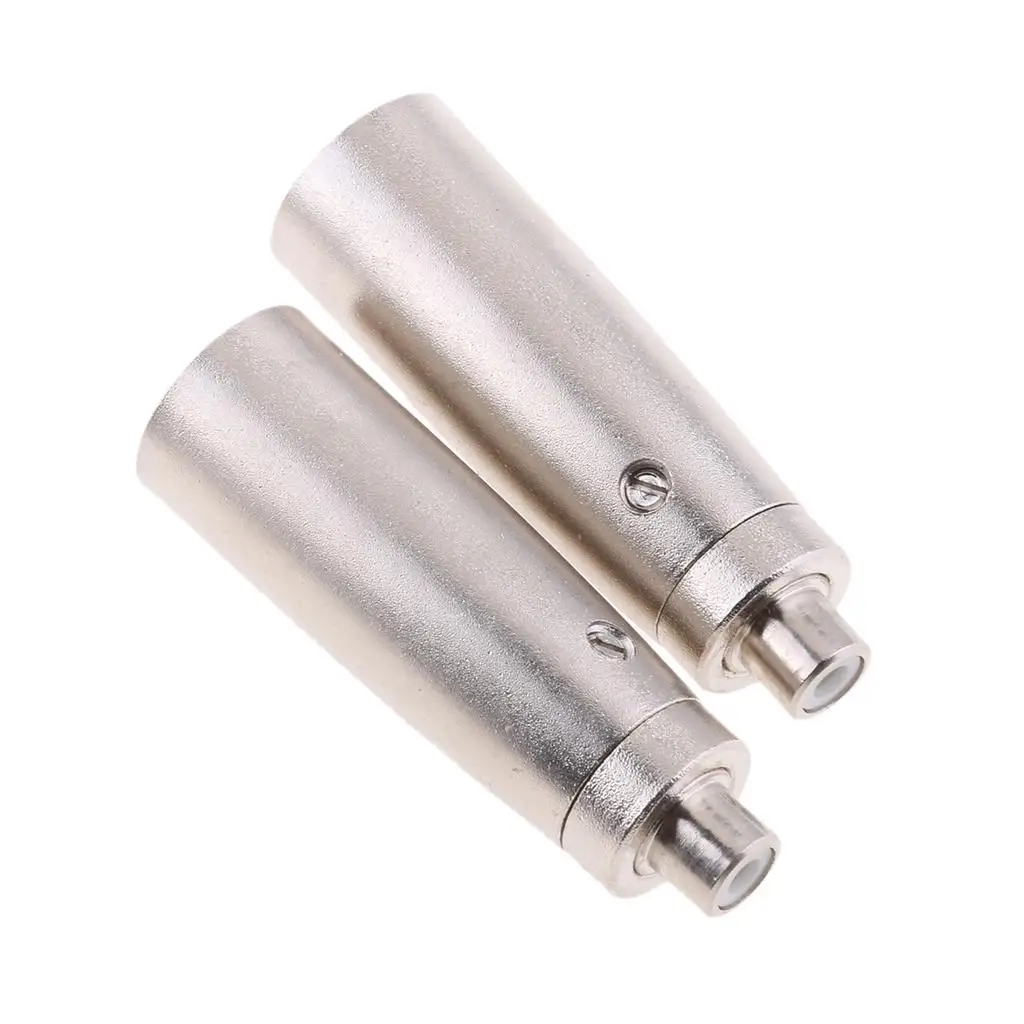2 Pack 3-Pin XLR Male to RCA Female Audio Cable Microphone Adapter