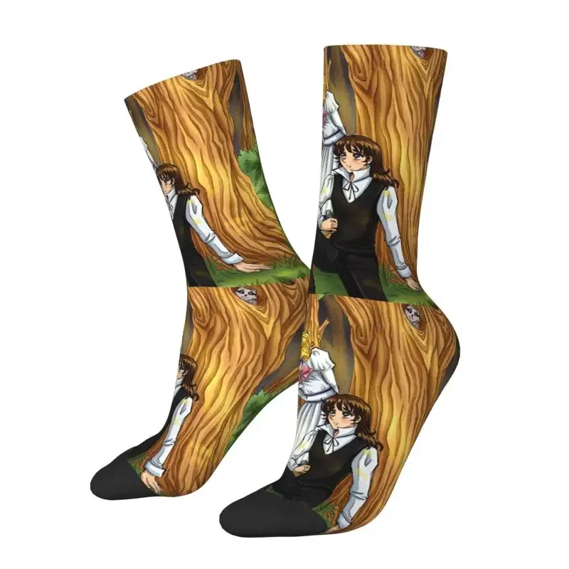 Novelty Printing Terry And Candy In The Forest Socks for Men Women Stretchy Summer Autumn Winter Manga Candy Candy Crew Socks