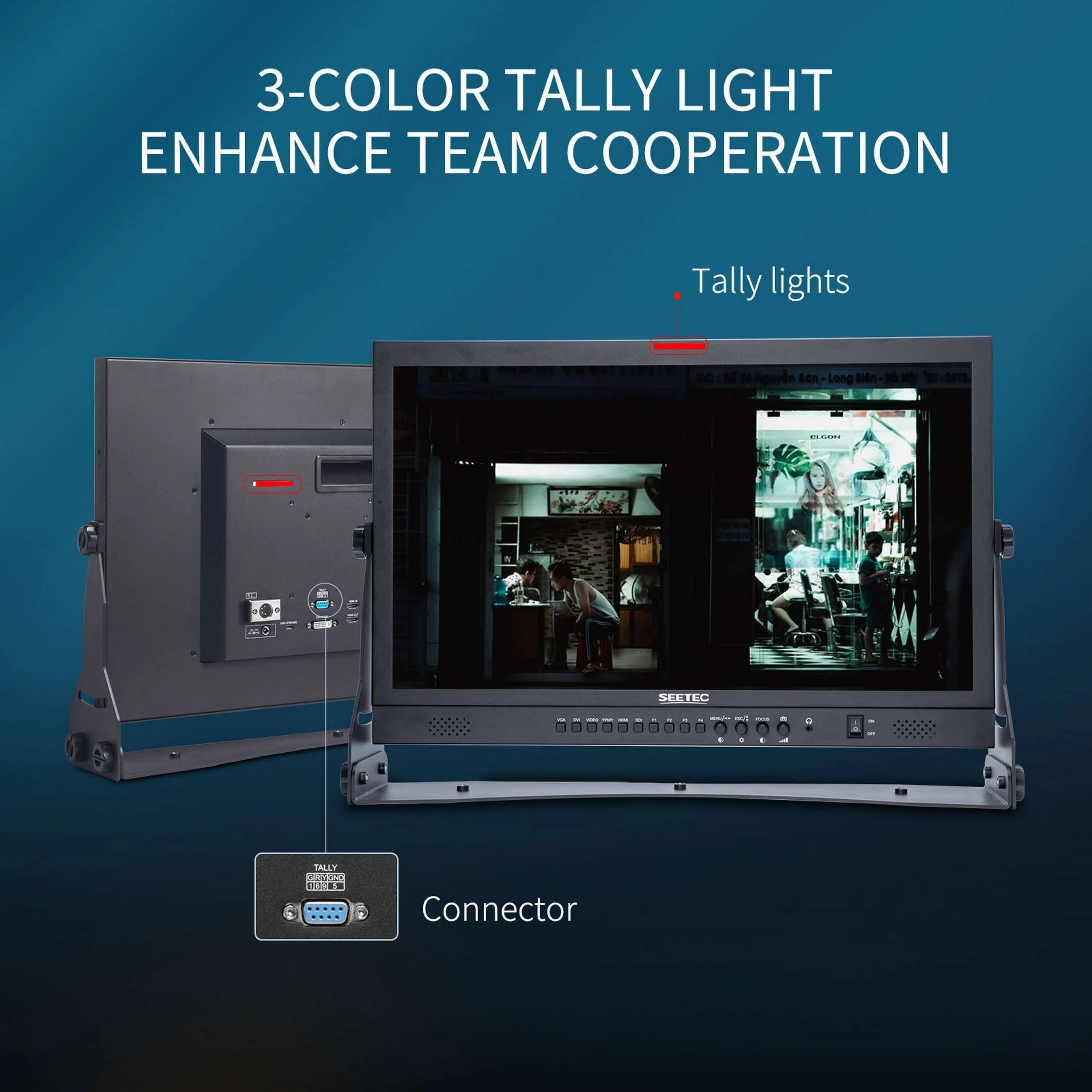 شاشة SEETEC P238-9HSD بث LCD مقاس 23.8 بوصة FHD IPS، 3G-SDI/4K HDMI Pro، سعر المصنع بالجملة، شعار مخصص OEM #3