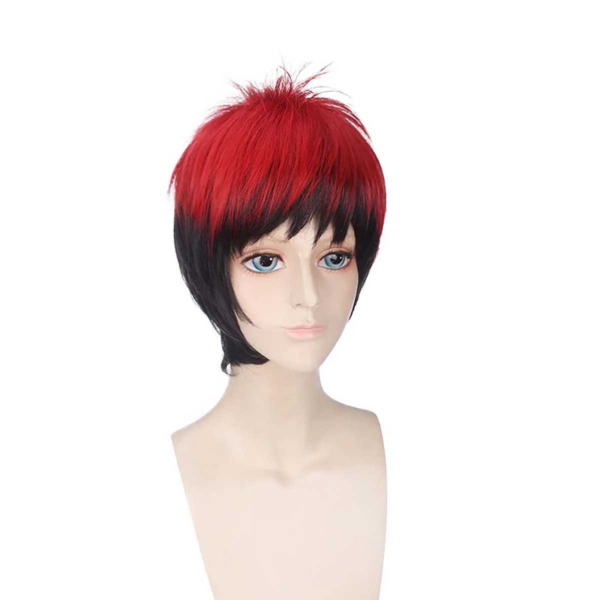 Anime Kuroko Geen Basketbal cosplay Kagami Taiga Rood Zwart Ombre Pruik