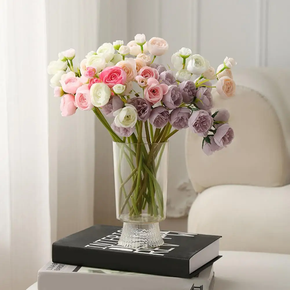 Transparent Flower Vase Flower Holder Plastic Plant Container Home Office Table Centerpiece Decorative Floral Plants Vase