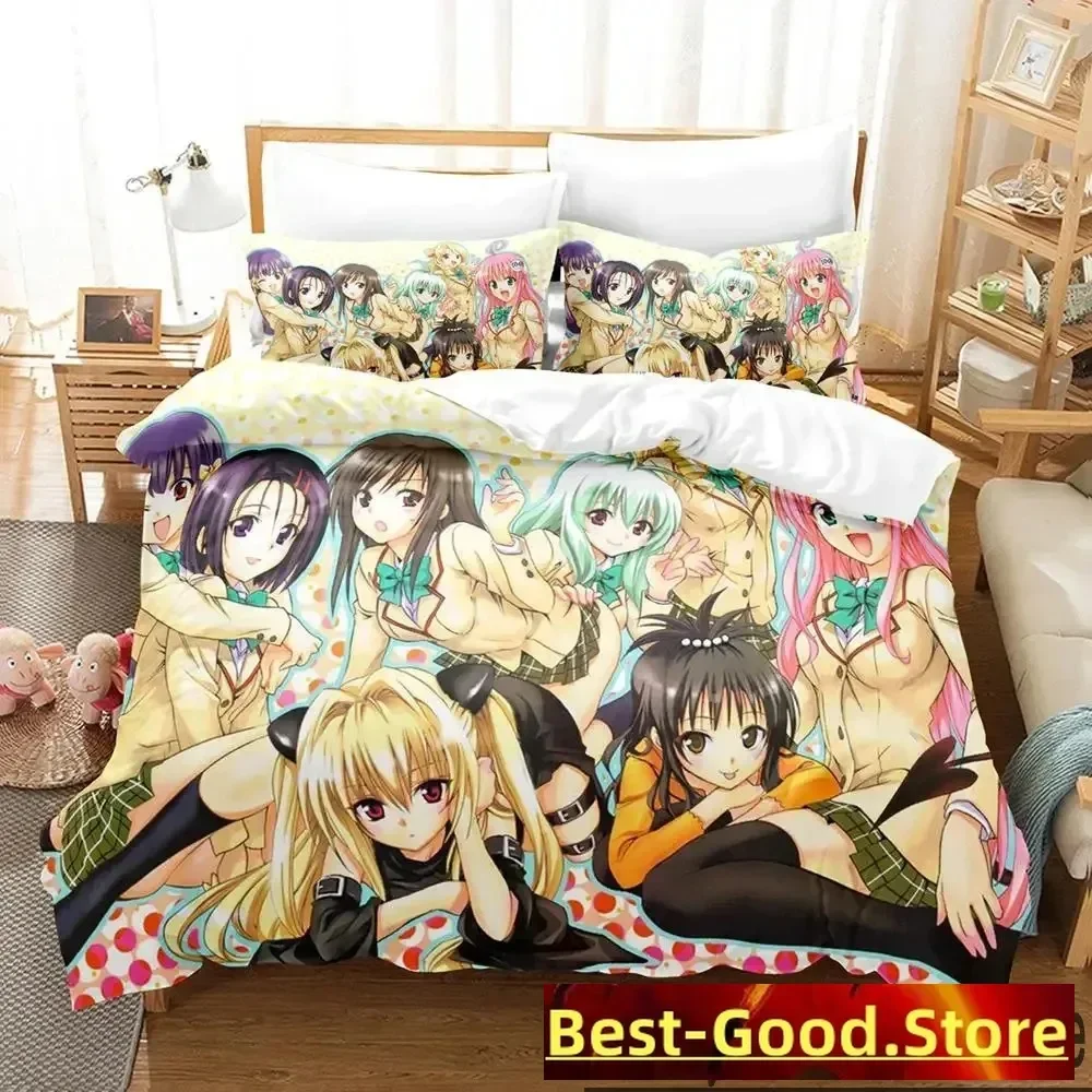 3D Print To Love Ru Darkness Bedding Set Boys Girls Twin Queen King Size Duvet Cover Pillowcase Bed boys Adult