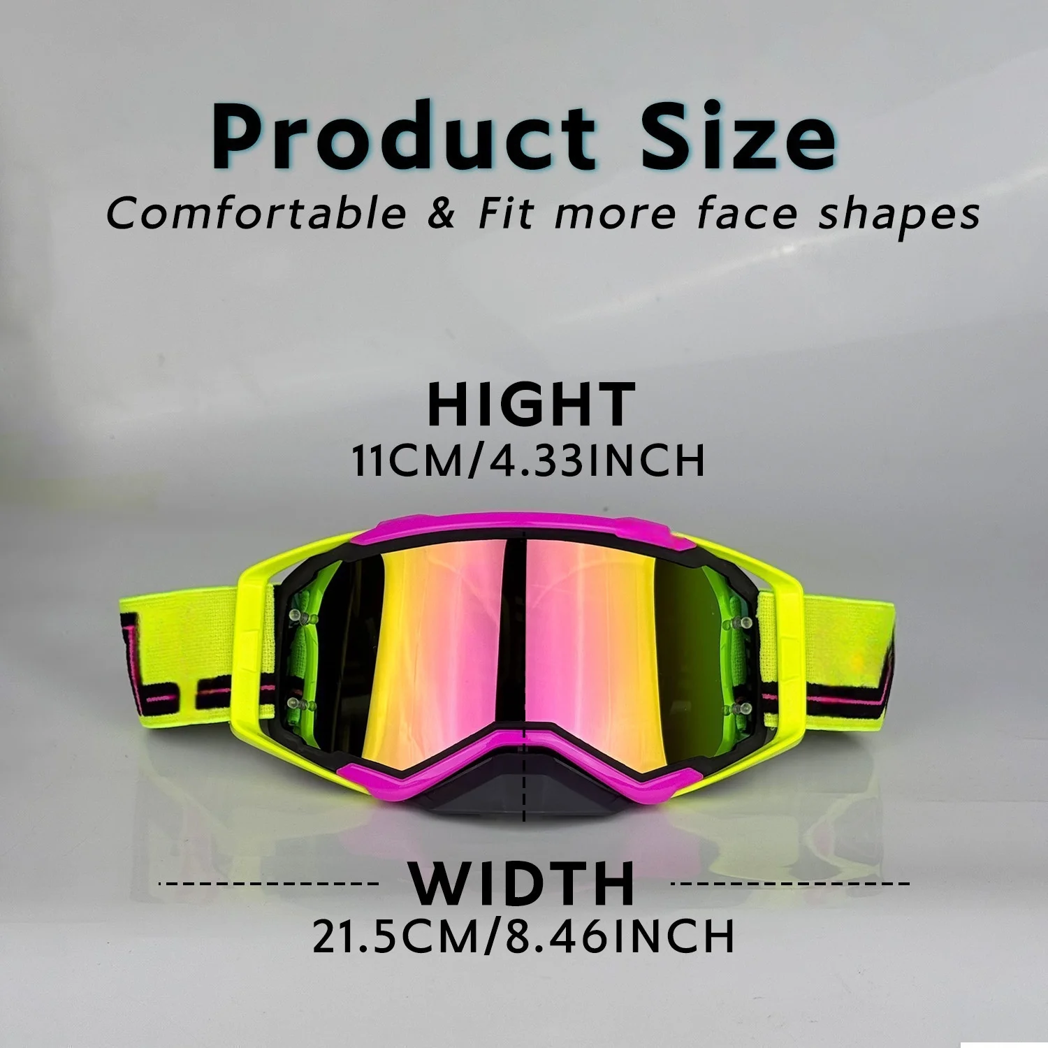 Motorcycle Goggles for Men, Dirt Bike Accessories, Riding UV400 Glasses, Cycling for Motocycles, Mountain BikesBicycles, MX AT image 6