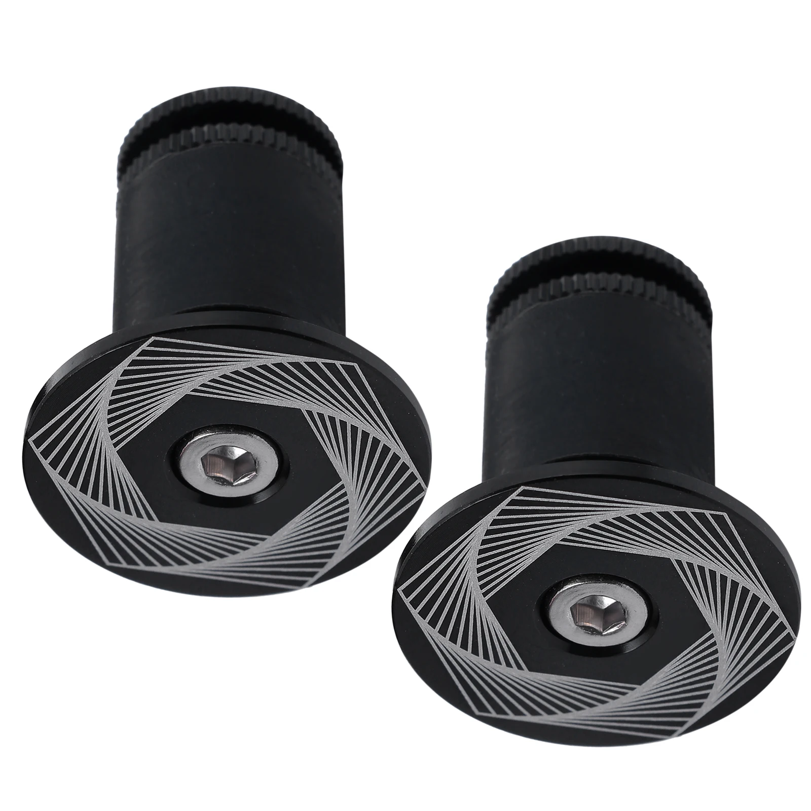 

2 Pcs Aluminum Alloy Handlebar Plugs Durable Suitable 15 22.5mm Diameter Easy Install Black For Mountain Bikes Cycling Supplies