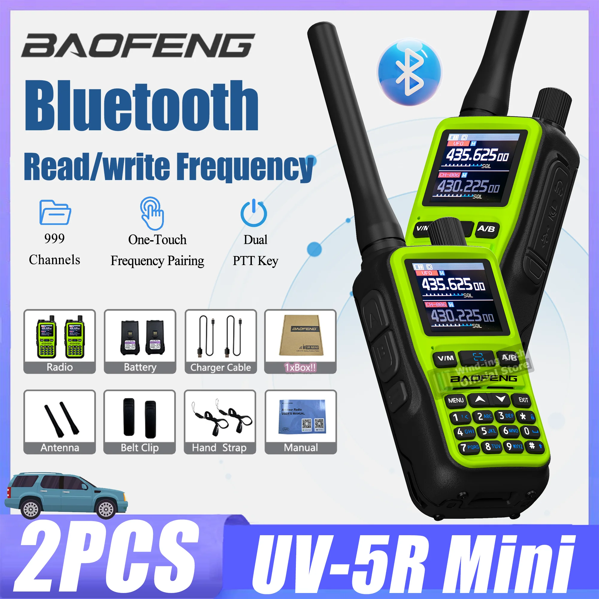 2PCS UV5R Mini Baof… - image