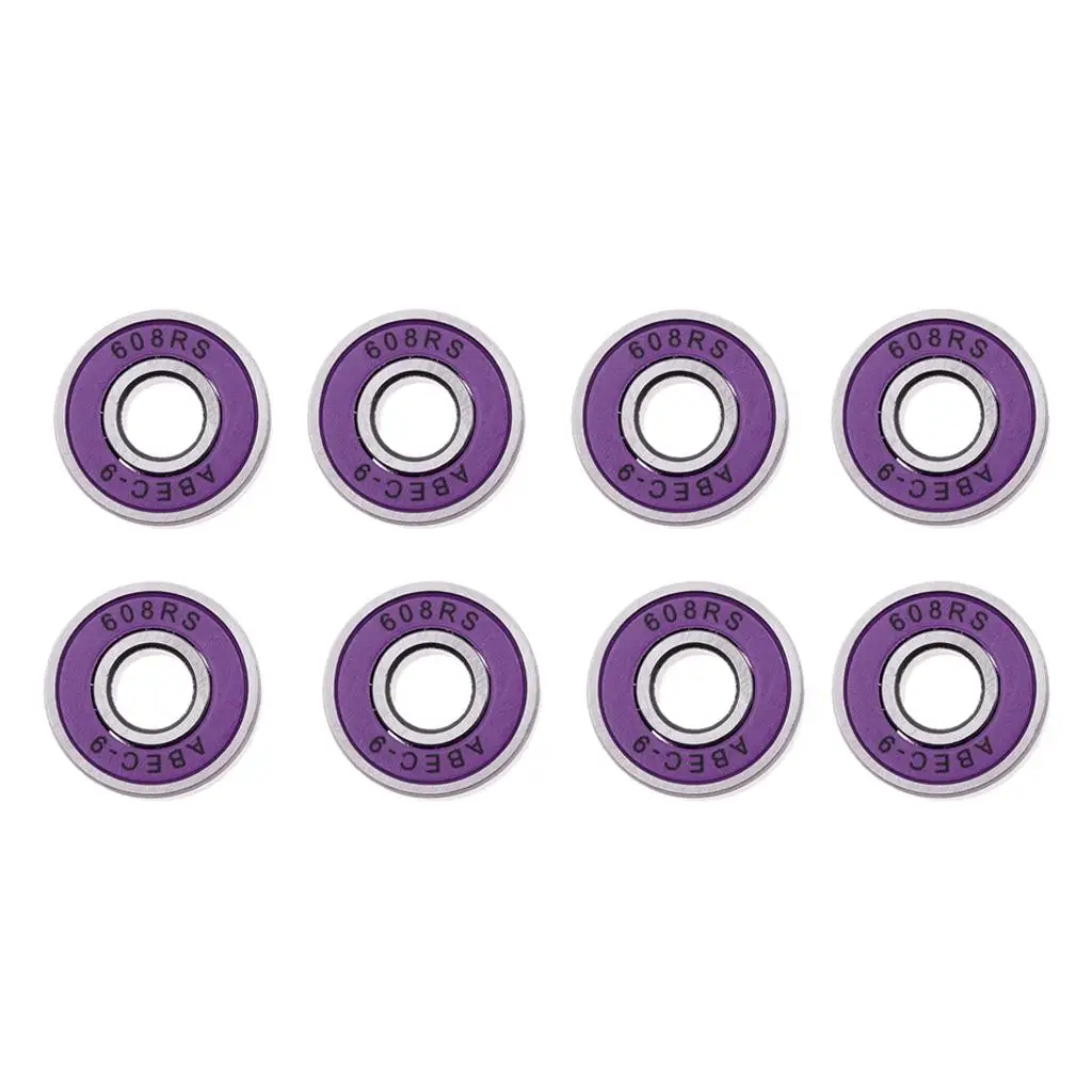 Abec 9 bearing set 608 Wheel bearing Skateboard scooter Quad inline Roller skate (8 bearings)