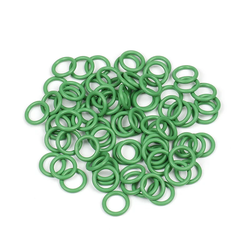 ( 10.8 x 2.4mm ) #8 R134a NBR Green O Rings Rubber Seal O-Ring Kit for Car Air Conditioner Mechanical High Temperature Seals