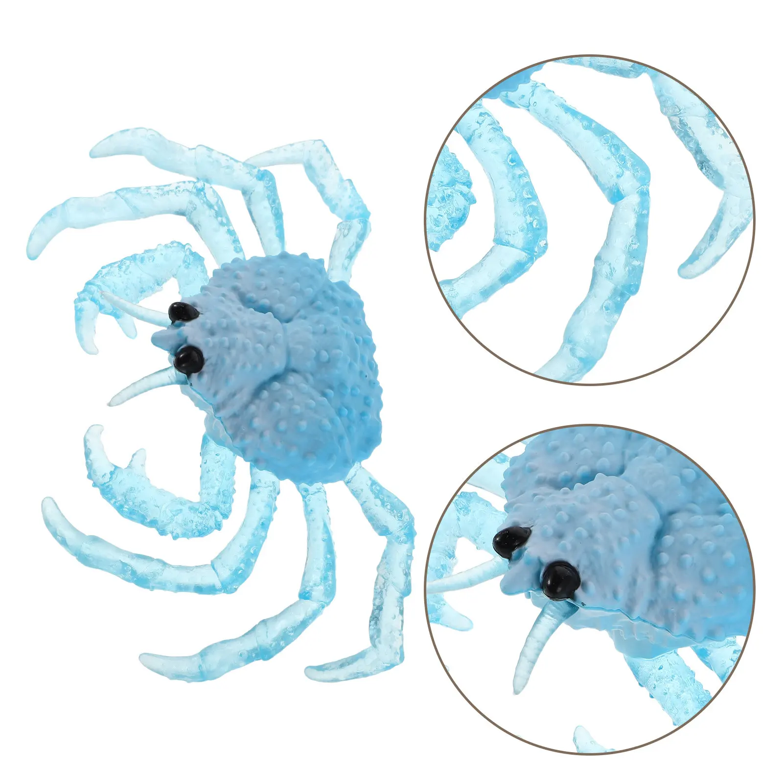 

Realistic Soft Tpr Crab for Kids Stress Relief Educational Ocean Animal Learning Tool Portable Sea Prop Marine