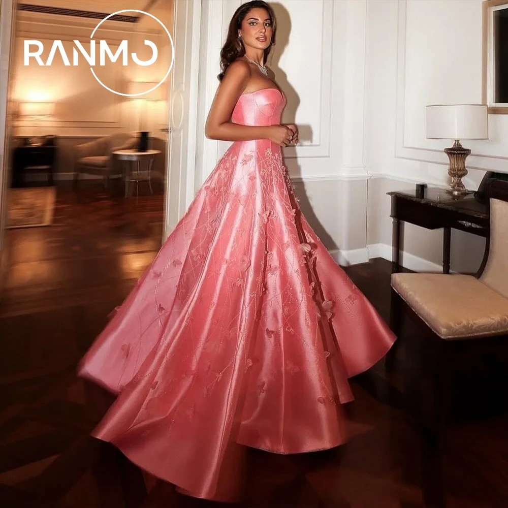 

Ranmo Изысканное свадебное платье трапециевидной формы с милым воротником 2026, платье для выпускного вечера, аппликация, бисер, без рукавов, индивидуальное платье Vestidos De Novia