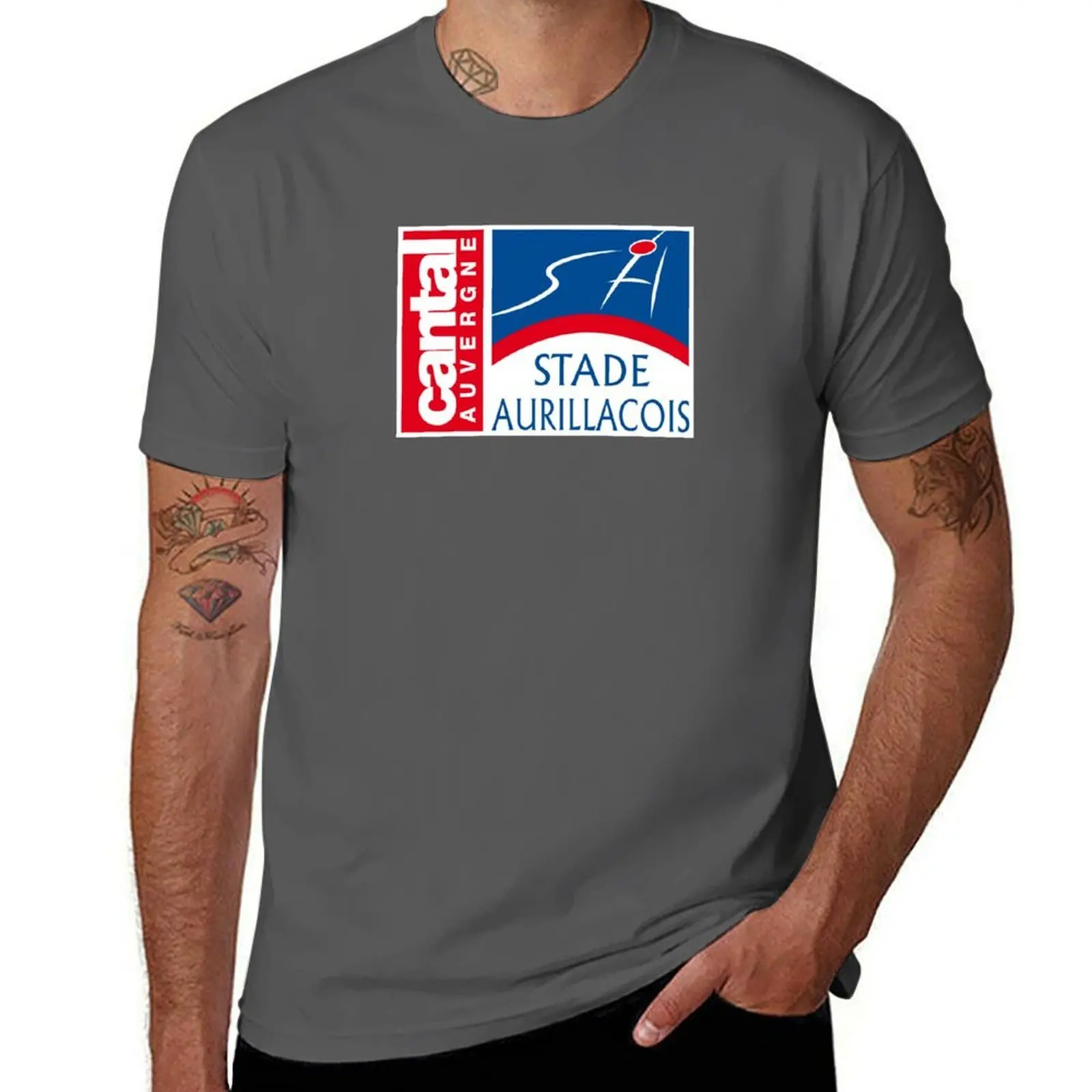 

Auvergne Cantal Stade Aurillacois T-Shirt Basic Short Sleeve T-Shirt for Men