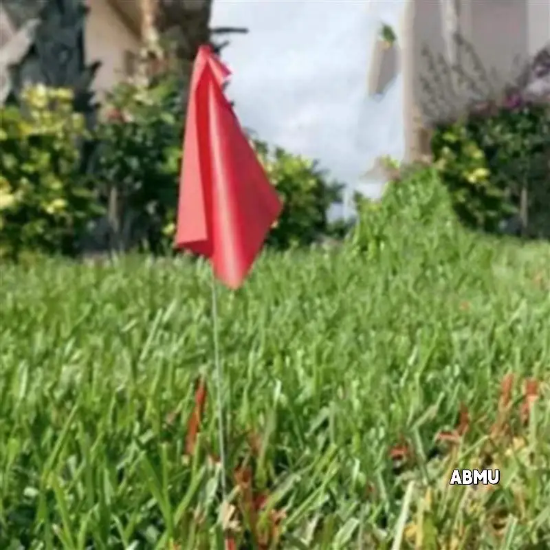 

40Pcs Red Marking Flags For Lawn, Lawn Marking Landscape Flags, Yard Watering Flags, Non-Stick Irrigation Flags