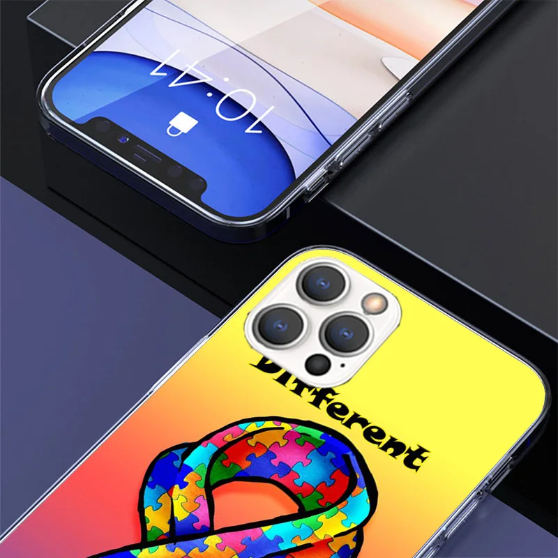 Autism Support Puzzle Phone Case For iPhone 16 15 Plus 11 14 Pro Max 13 12 Mini XS X 7 8 + SE Pattern Customized Couqe Cover 11