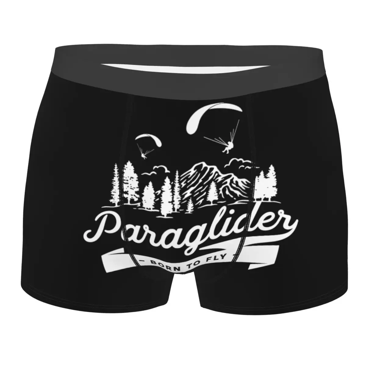 

Custom Paraglider Born To Fly Boxers Shorts Panties Male Underpants Stretch Adventure Paragliding Skydiving Briefs Underwear