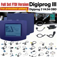 Digiprog 3 FTDI Chip Full Set V4.94 Digiprog OBD Version With EU/US Plug mileage Tool for Many Carscorrect KM DigiprogIII