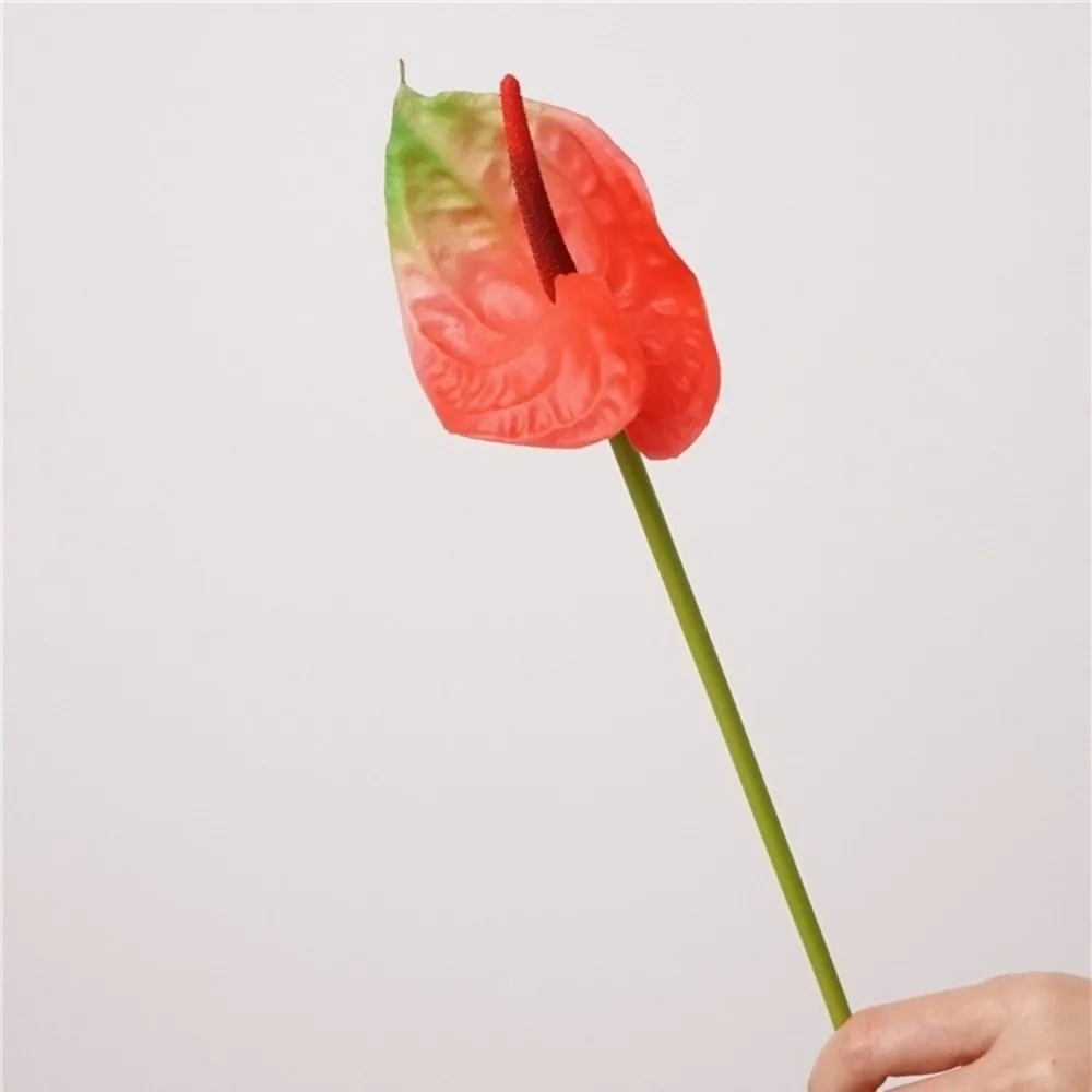 

Real Touch Artificial Anthurium Flower Home Decoration DIY Latex Fake Plam Flowers Wedding Background Party Floral Arrangement