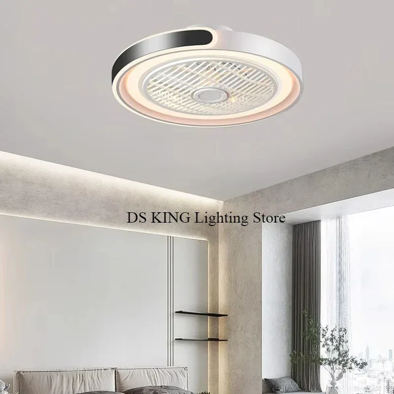 ضوء مروحة ذكي حديث لغرفة المعيشة وغرفة النوم مع أضواء مروحة للعناية بالوجبات وحماية العين وشفرة غير مرئية وإضاءة سقف متينة #3