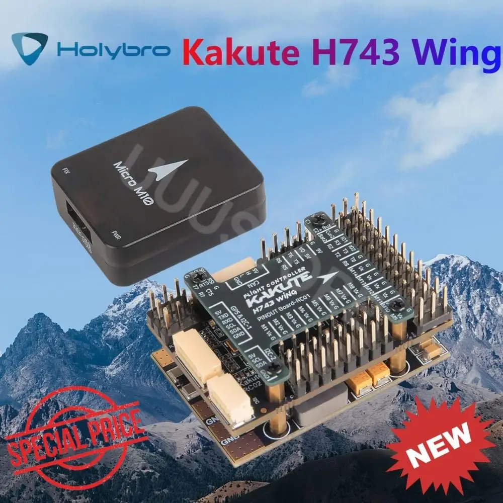 

Holybro Kakute H743 Wing H743-Wing INAV Ardupilot Flight Controller 3-8S LIPO for RC Airplane fixed wing & VTOL DIY Parts