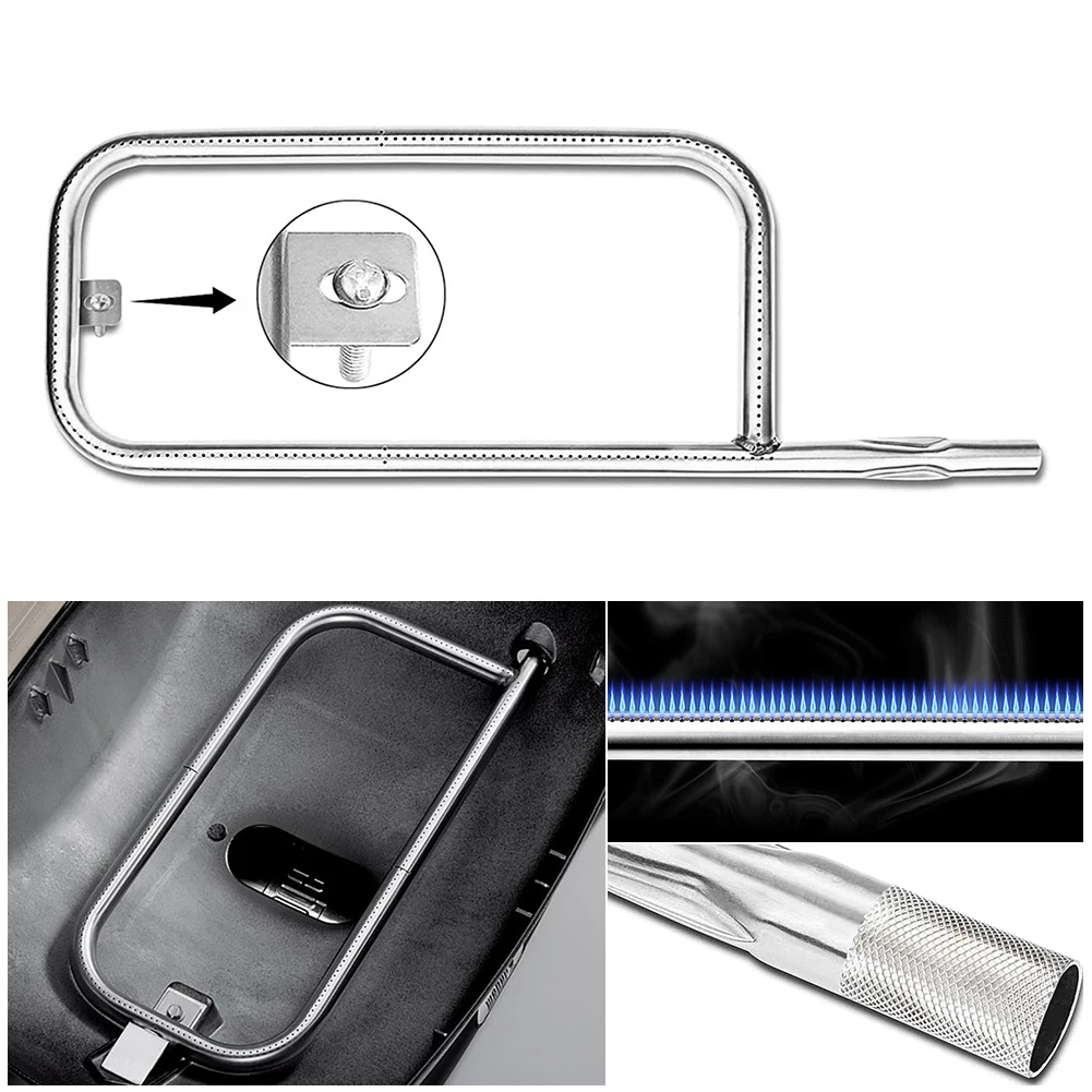 

304 Stainless Steel Grill Burner 20.5 Inch Tube Pipe Part 60041 Grill Burner for Weber Q200/Q220/Q2000/Q2200 Grill Parts