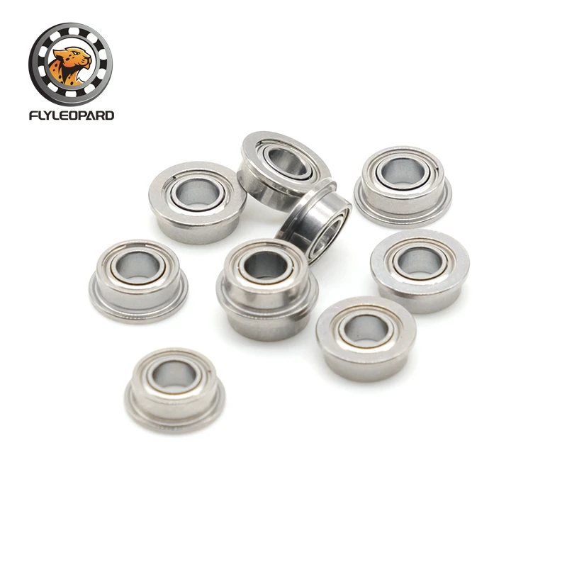 

MF84ZZ Flange Bearing 4x8x3 mm 10PCS Double Shielded Miniature Flanged MF84 Z ZZ Ball Bearings MF84-2Z MF84Z