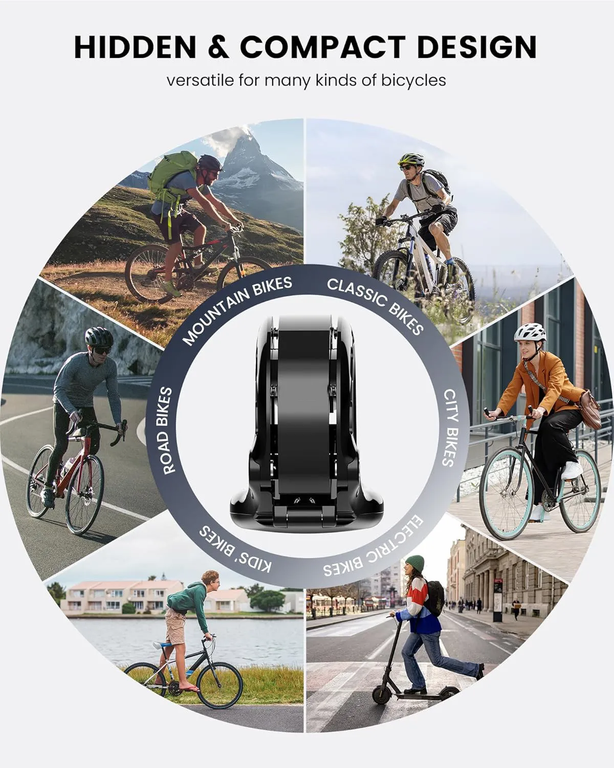 AirTag 자전거 벨 보호 홀더 숨겨진 방수 사이클링 경적 자전거 벨 핸들 바 Air tag 케이스 액세서리 22-31.