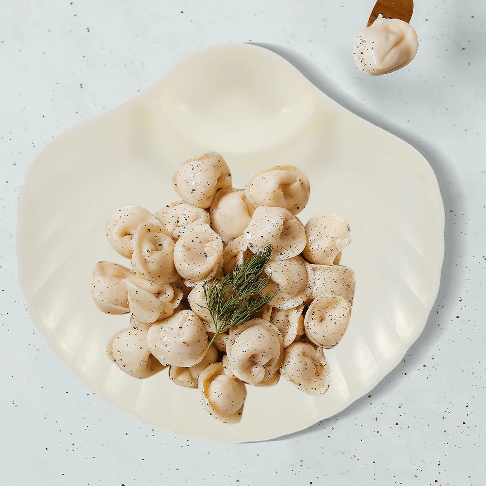 

5pcs Seashell Shaped Sushi Plate Reusable Lightweight Pp Material No Overflow Raised Edges For Juicy Food Japanese Dip Plate