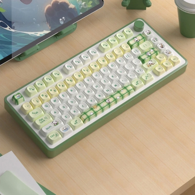 Набор клавишных колпачков Green Pandas MOTProfile для сублимации красителей PBT для механических клавиатур