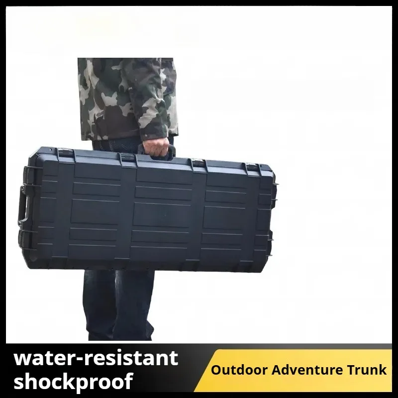 Long Waterproof Hard Case Tactical Storage Box Archery Equipment Tools Convenient Gear Roof Rack Mountable Off-Road Adventures