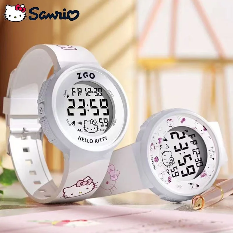 

Melody Watch Electronic Digital Hello Kitty Wristwatch for Childrens Waterproof Luminous Watch Cinnamoroll Sporty Digital Watch