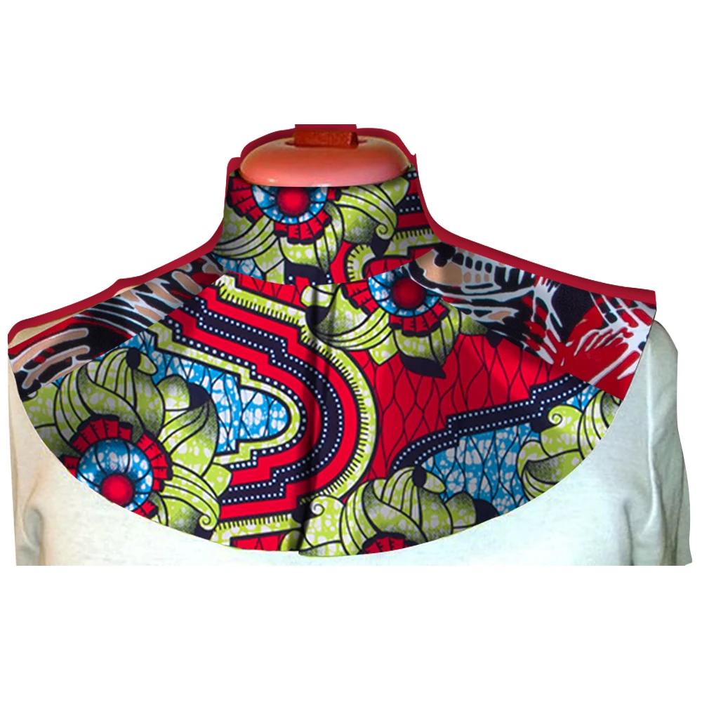 Afripride Africano Ankara Gargantilha Colares Africano Impressão Tecido Falso Collar Colorido Destacável Collar Handmade Jóias WYB249