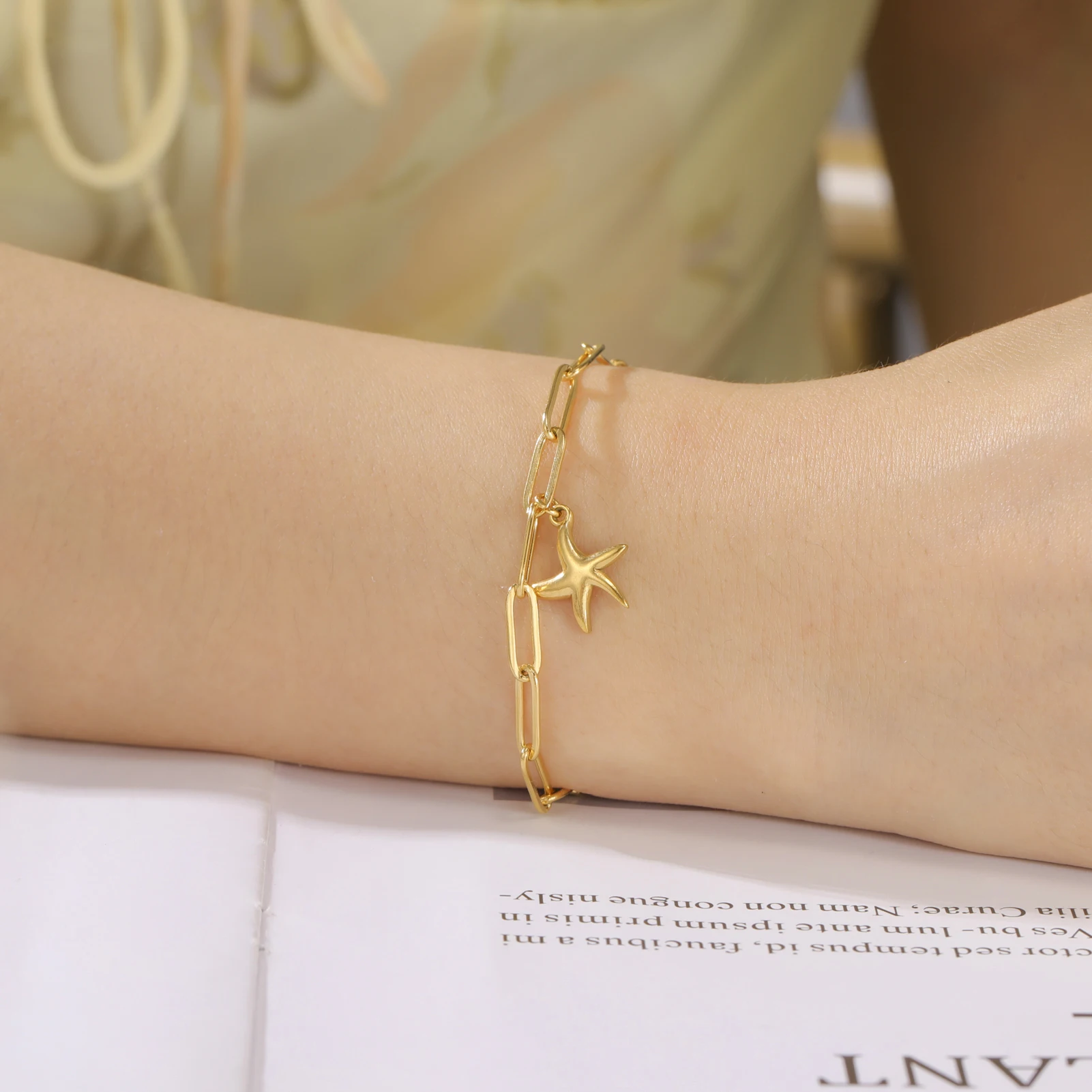 سوار بقشرة نجم البحر بوهيمي للنساء ، الفولاذ المقاوم للصدأ ، الصيف ، المحيط ، الشاطئ ، قلادة ، مجوهرات ، هدية حفلات