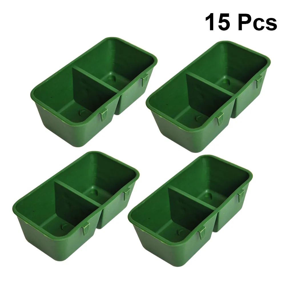 

Double Slot Bird Feeder Bowl for Small Birds Holds Food Prevents Dirt Outdoor Hanging Pet Supplies Feeding Dish Container