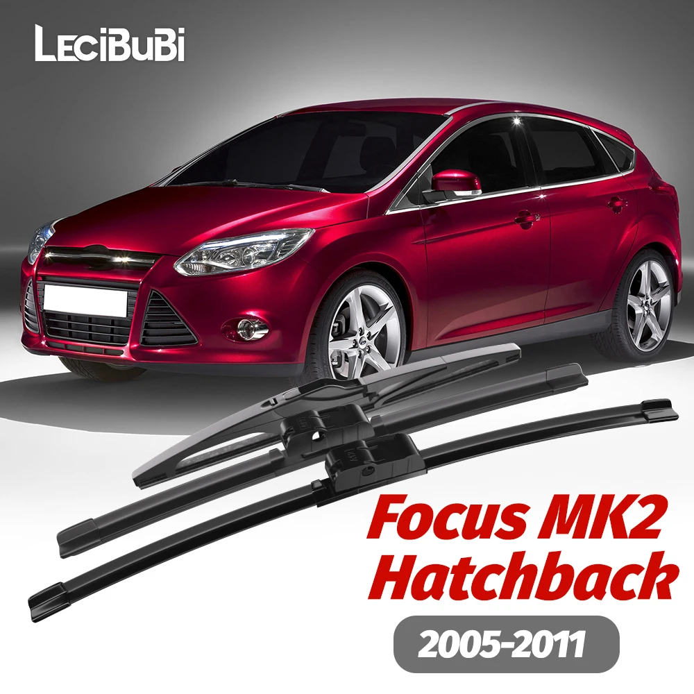 

1set Front & Rear Windshield Wiper Blades Windscreen Wipers For Ford Focus MK2 Hatchback 2005-2011 2006 2007 2008 2009 2010