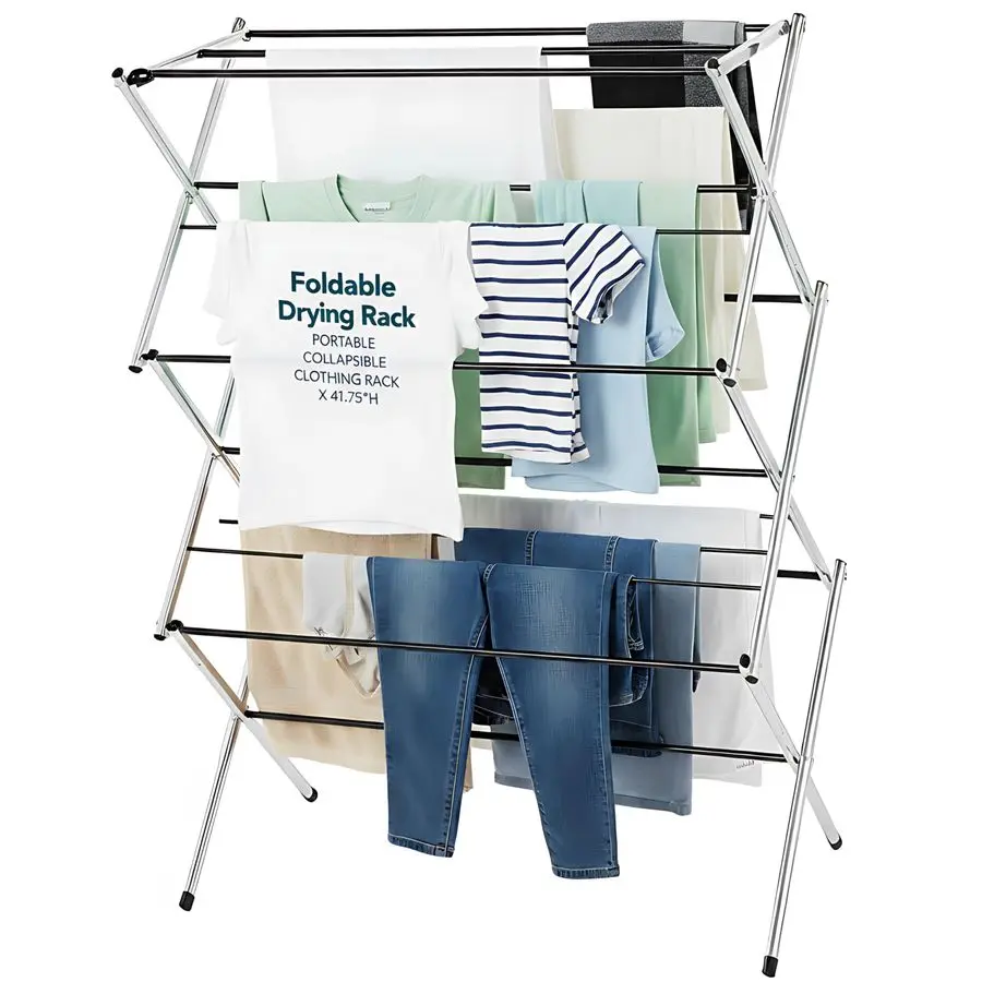 Portable Collapsible Clothing Dryer Rack, Foldable Drying Rack for Clothes, Lingerie, Towels, Linens, Laundry Home Apartment Mus