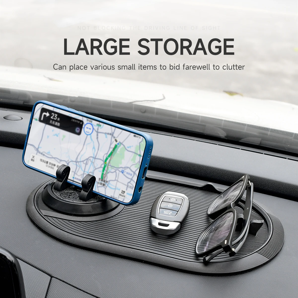Multi-Function Car Anti-Slip Mat Auto Phone Holder Non Slip Dash Phone Mount Silicone Dashboard Car Pad Mat Car Assecories