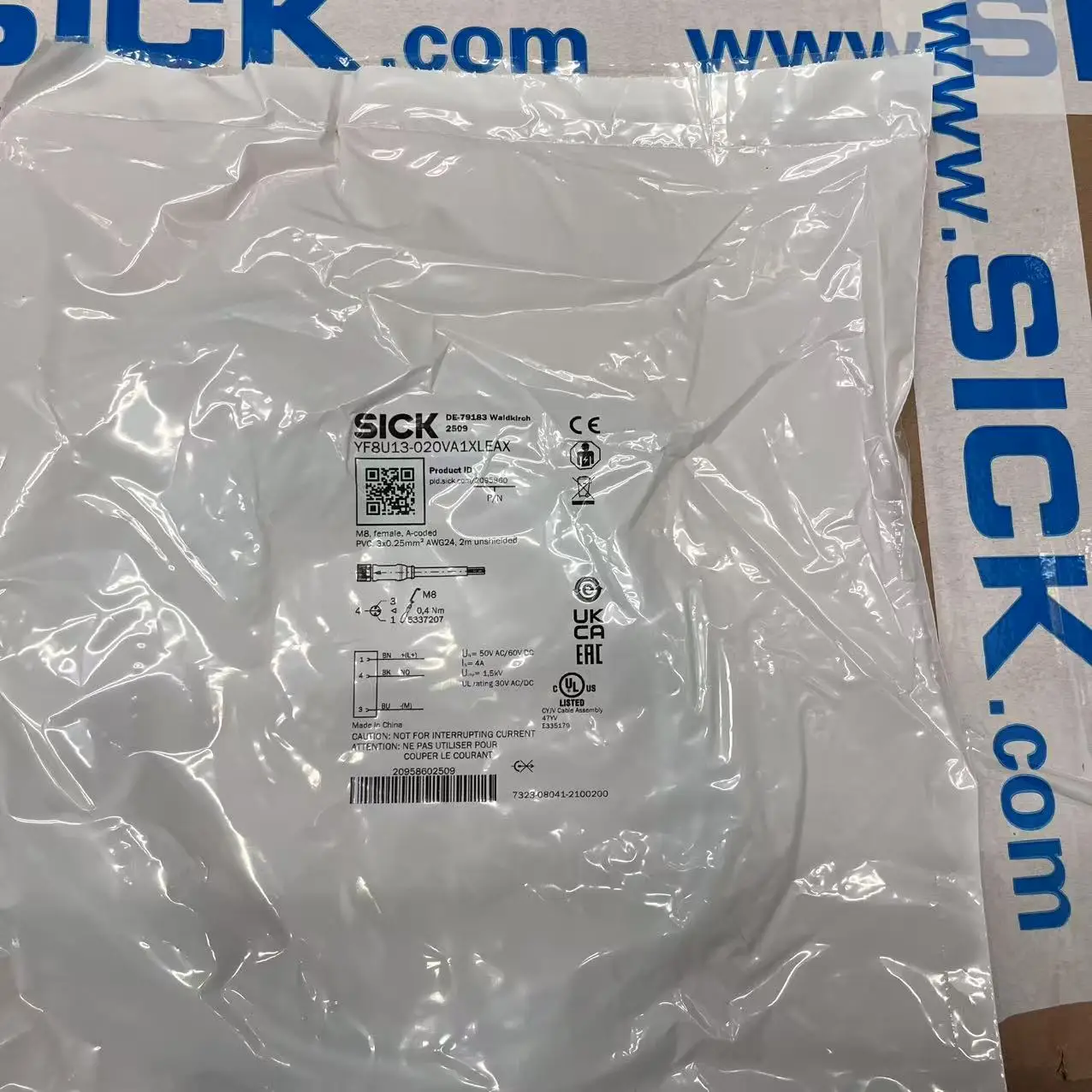 

sick brand oringinal YF8U13-020VA1XLEAX 2095860 Sensor/actuator cable new in stock