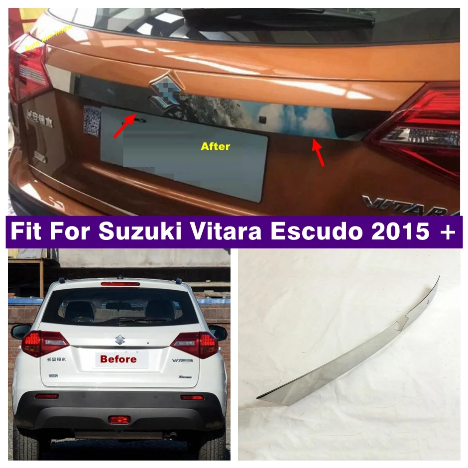 

Molding Tailgate Door Handle Strip Accent Garnish Styling Rear Trunk Tail Gate Cover Trim For Suzuki Vitara Escudo 2015 - 2021