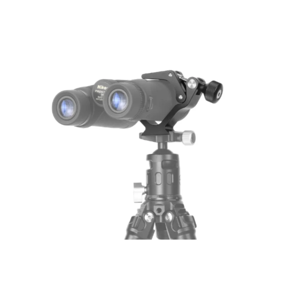 SUNWAYFOTO Binocular Clamp with 26-64mm Diameter Range, 1/4”-20 & 3/8”-16 Mounting Sockets