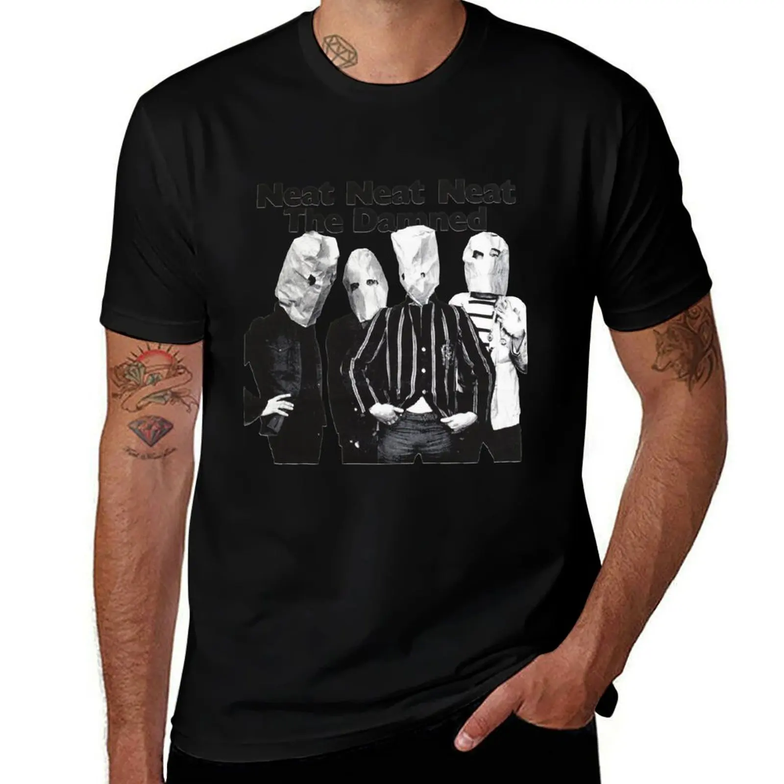 DISCONTINUED! The Damned Neat Neat Neat T-Shirt Casual Breathable Short Sleeve Top T-Shirt