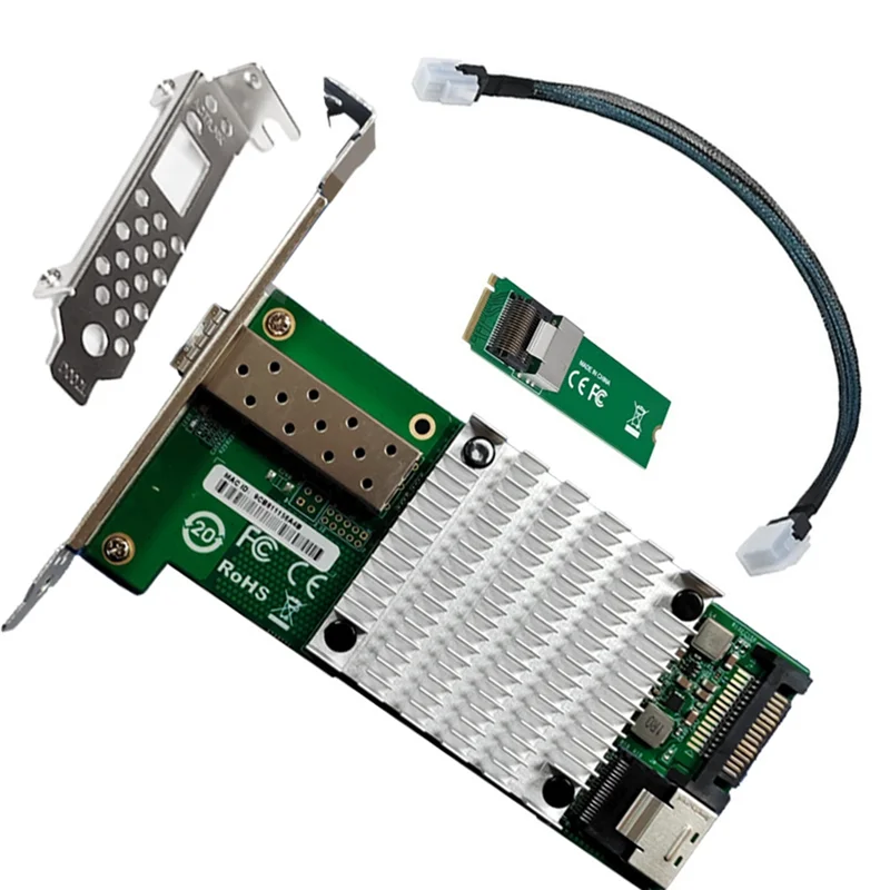 

Модернизированная сетевая карта M.2 Key M до 10G SFP+ для сетевой карты 10G SFP+ набора микросхем 82599