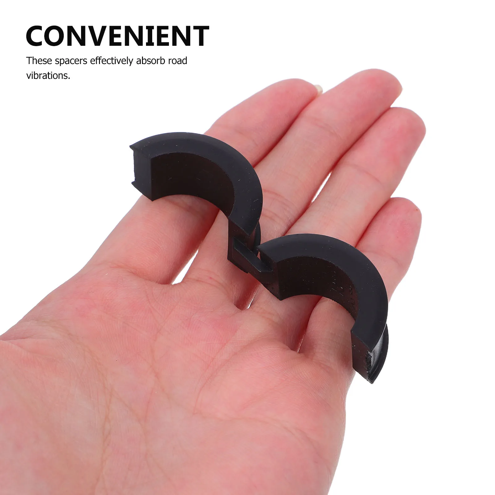 

8 Pcs Bicycle Accessories Durable Gear Shims Bike Gasket Handlebar Adapter Non-slip Washers Tpr Spacer Shock Absorption