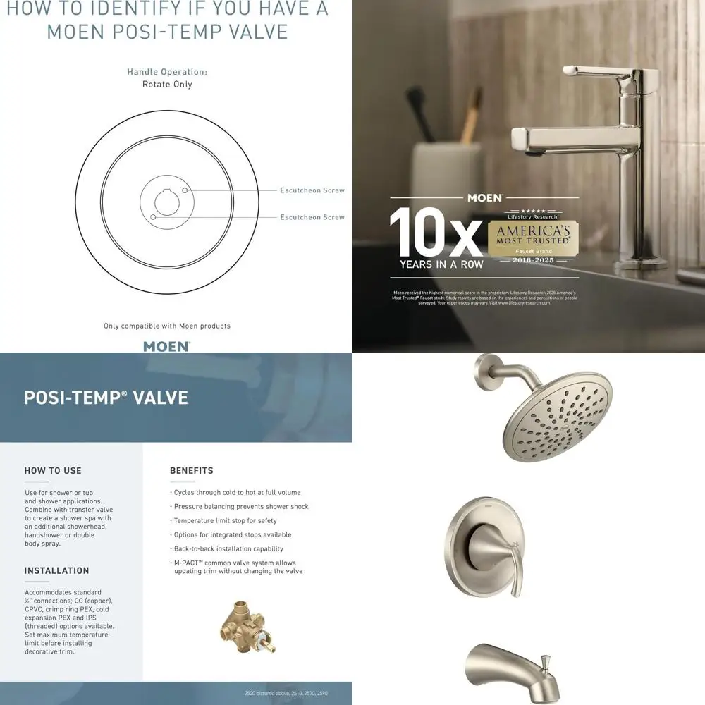 

Glyde Tub Shower System with Rainshower, Brushed Nickel Finish