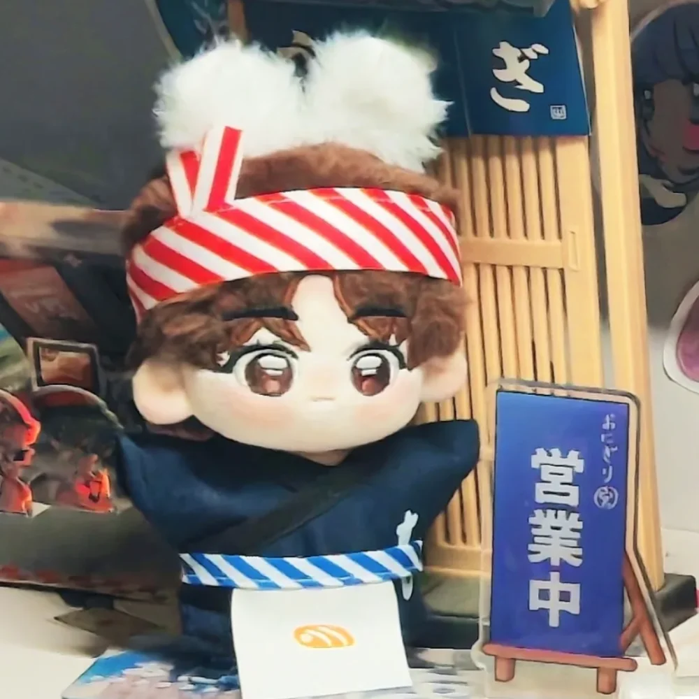 

Sushi Chef 10cm Cotton Doll Clothes Dress Up Japanese Style Doll Clothes Outfit Apron Lovely Doll Clothes Set 10cm Cotton Doll