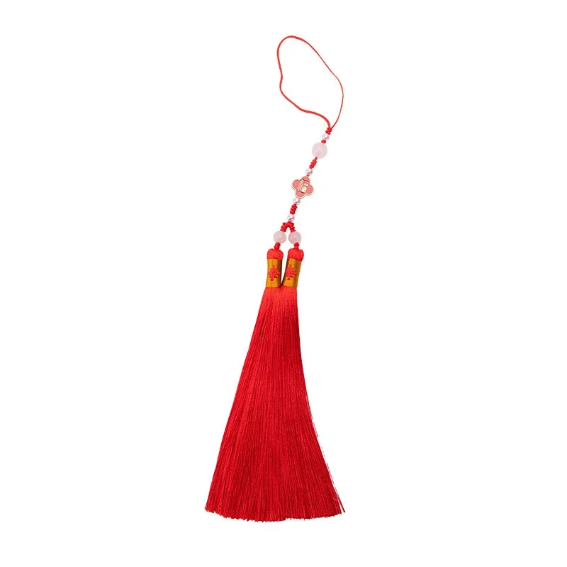 30CM Handmade Large Double Tassel Rayon Tassel Chinese Knot Suit Interior Decoration Pendant Rope Beaded Fringe Trim Tassel