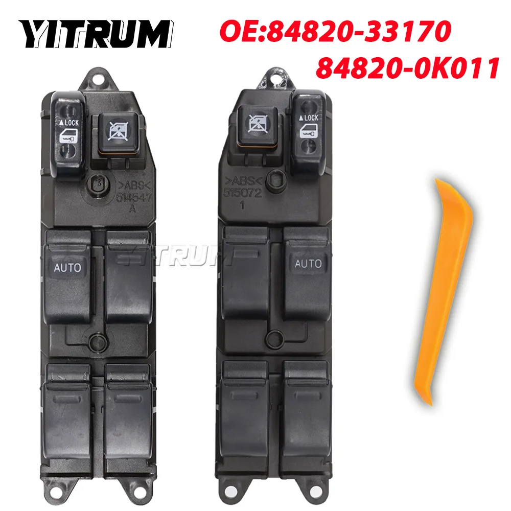

YITRUM 84820-33170 84820-0K011 Left Right Master Power Window Switch For Toyota Hilux Vigo 2005 Camry Sienna Scion Land Cruiser