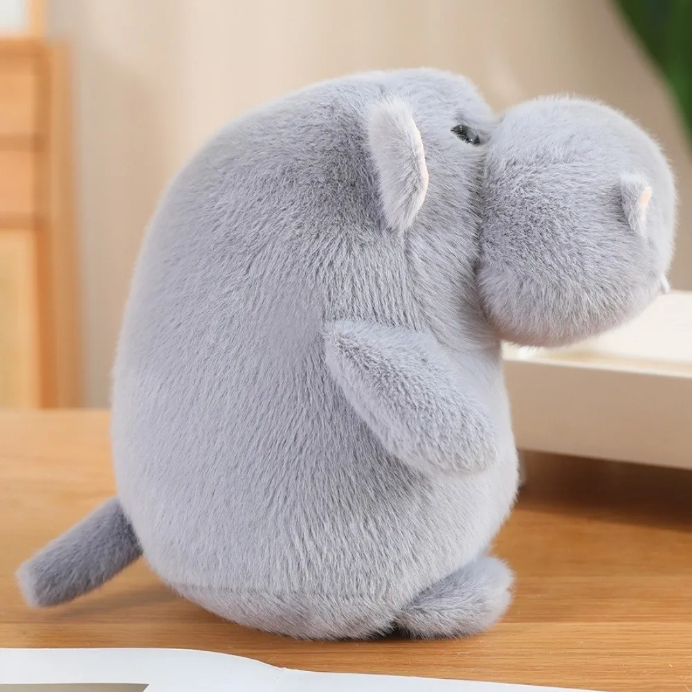 Simpatico ippopotamo morbido 12/22/35 cm abbracciabile grigio peluche ippopotamo soffice decorazione per la casa