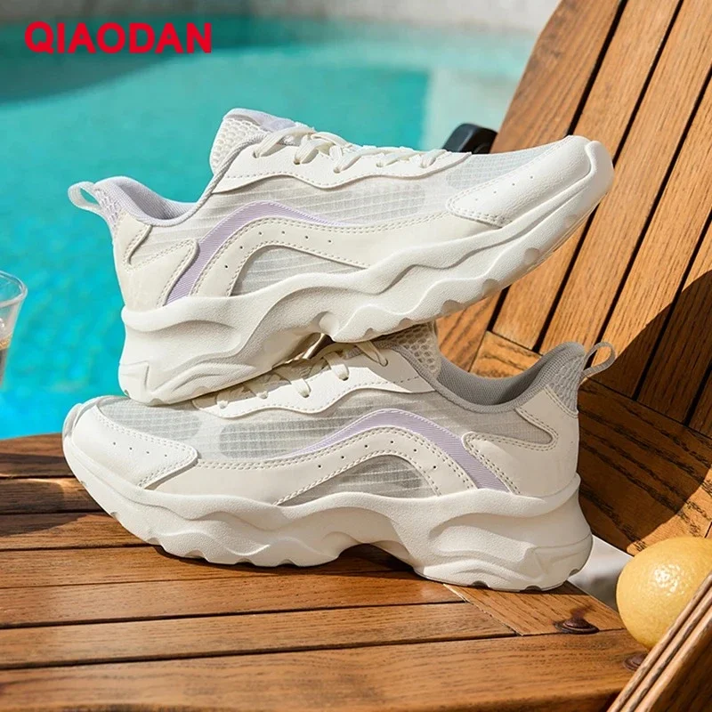 

QIAODAN Xingyue Women's 2025 Shock-Absorbant Anti-slip Sneakers Lightweight Mesh Breathable Low-top Running Shoes QXL042252415