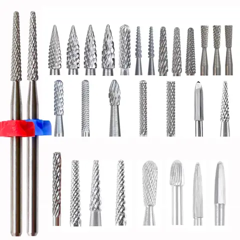 Milling Grinding Cutter Nail Drill Bits Carbide Nail Bit for Manicure Pedicure Nails Electric Equipment Accessories Tools 3/32"