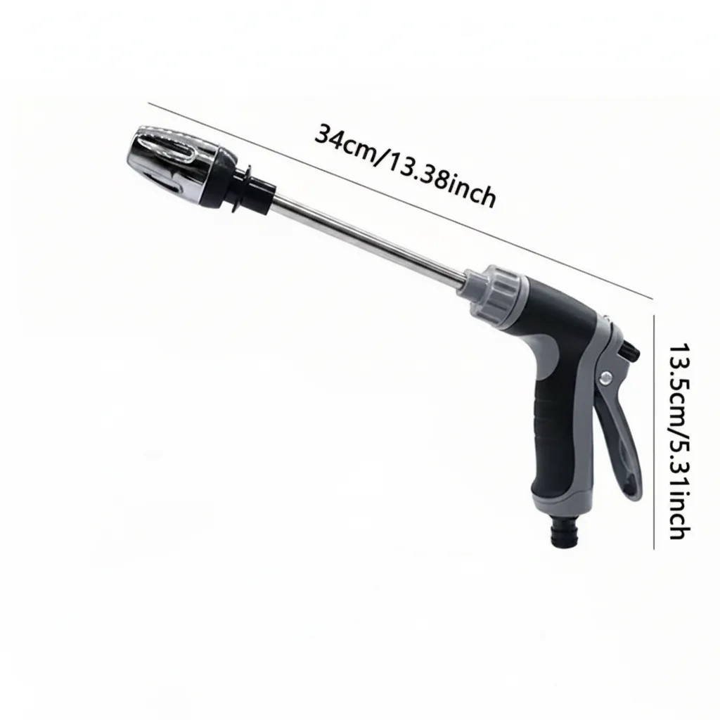 Pistola de lavado de coches con varilla larga ajustable, pistola de pulverización de agua para jardín, riego de césped, regar plantas, herramienta de limpieza para lavado de coches
